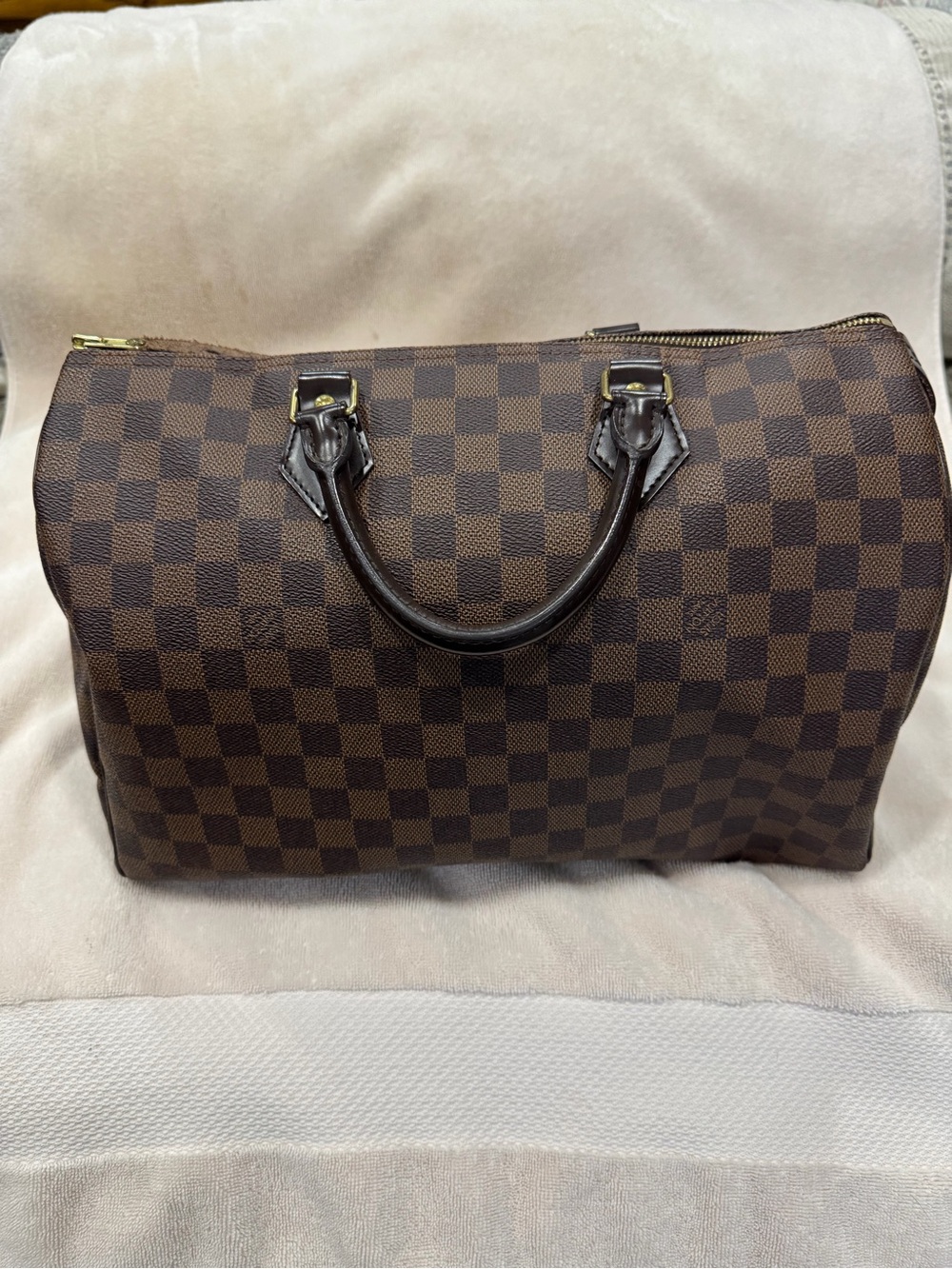 Louis Vuitton Damier Ebene Speedy 35 Bag Handbag